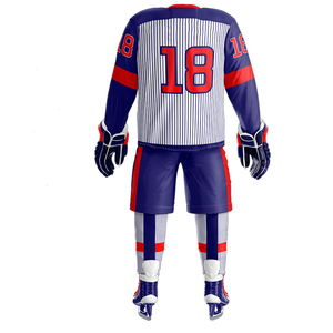 Ensemble d'uniformes de hockey sur glace unisexe de haute qualité 100% polyester, doux, confortable, séchage rapide, écologique, respirant pour la vente en gros - Product Image 3