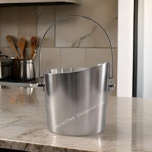 Wine Chiller Metal <b>Ice</b> <b>Bucket</b> Manufacturer Wholesale Price High Quality Stainless Steel Champagne Beer Beverage Barware <b>Buckets</b> - Product Image 6