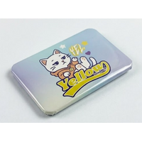 Badge rectangulaire en soie de 58 mm avec épingle de sûreté, logo personnalisé imprimé pour la décoration de vêtements - Product Image 2