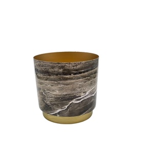 Florero pintado a mano de hierro negro antiguo Metal decorativo elegante para arreglos florales de boda opulentos en grandes interiores - Product Image 6