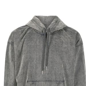 Sudaderas con capucha de gran tamaño lavadas con ácido descoloridas personalizadas 430gsm 100% algodón de talla grande suéter pesado desgastado Vintage Sudadera con capucha con lavado ácido - Product Image 6