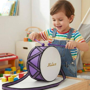 Tambour de marche pour enfants Midex 20 cm violet, chambre en ABS et fibre de carbone, portable, léger, avec sangle d'épaule, instrument de percussion musical - Product Image 4