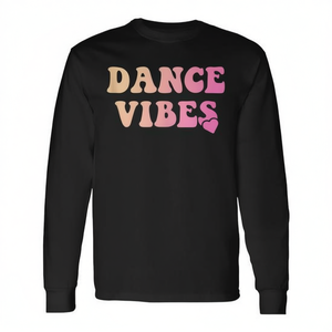 T-shirt a maniche lunghe Dance Vibes, top alla moda per gli amanti della danza - Product Image 2