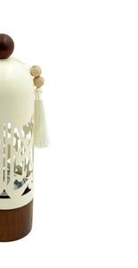 Quemador de Incienso Grande de Madera y Metal con Tapa de Cúpula Calada, Elegante Porta Incienso para Decoración del Hogar, Aromaterapia y Regalos - Product Image 5