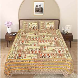 100% Cotton Yellow Floral 3-Piece King Sheet Set with 2 <b>Pillow</b> Covers (ADB1491) - Product Image 2