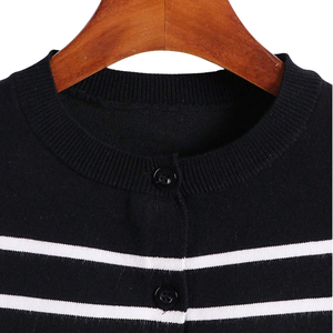 Womens Striped Knit <b>Cardigan</b> <b>Sweater</b> Long Sleeve Button Front Crew Neck Casual Elegant Fashion Top Quick Dry Lightweight Daily - Product Image 5