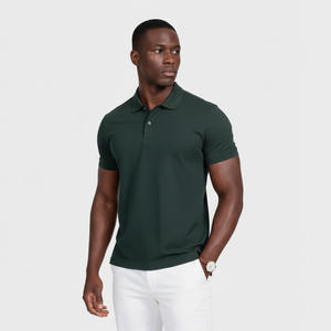 Polo de manga corta liso básico Regular Fit estilo casual para hombre - Product Image 1