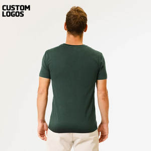 Camiseta transpirable de algodón 100% de manga corta en blanco de verano para hombre - Product Image 4