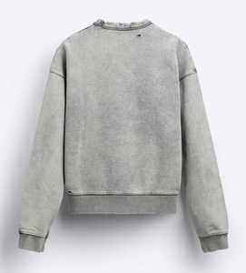 Sudadera Personalizada con Cuello Redondo, Estilo Vintage, 100% Algodón, Gruesa, para Invierno, Corte Regular, Secado Rápido, Transpirable, para Hombre - Product Image 3