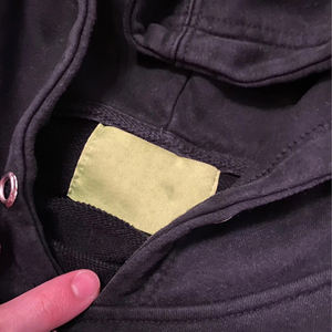 Logo personnalisé de haute qualité 500gsm poids lourd 100% coton surdimensionné délavé au soleil lavage à l'acide fermeture éclair rivet strass sweat à capuche - Product Image 3