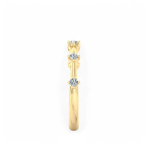 Anillo de Compromiso Gemver con Diamante Creado en Laboratorio de 1.00 Ct, Claridad VS1, Color F, Corte Bezel, Certificado IGI, Oro Blanco de 10k, Moderno, Venta al Por Mayor - Product Image 3