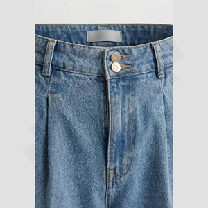 Pantalones Vaqueros de Hombre para Otoño, Invierno y Verano, Estilo Retro con Parches, Cintura Media, Corte Recto, Estilo Casual para Caballero, Cierre de Cremallera, Lavado Intenso, Estilo Moderno - Product Image 4