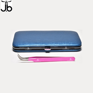 Pince à épiler à pointe de fibre Extension de cils pince à épiler rose poignée en diamant offre de Logo personnalisé emballage personnalisé fournisseur d'usine - Product Image 4