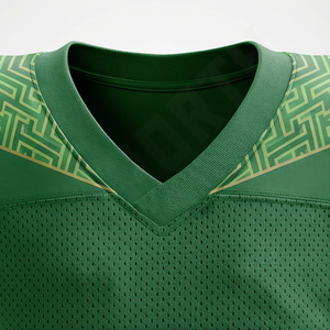 Uniforme de football américain professionnel de haute qualité noir et vert à 6 panneaux, maillot premium assorti à un pantalon, tenue d'équipe performante - Product Image 4