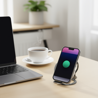 Support de téléphone en métal avec support magnétique et support de bureau pour téléphone, compatible