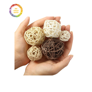 Vente en gros Boule de rotin Prix abordable de haute qualité Fabriqué à la main Design tissé parfait pour Garden Party Home Wedding - Product Image 4