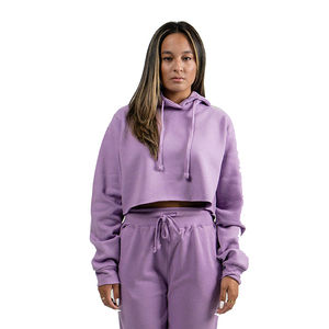 Conjunto de Ropa Deportiva de Dos Piezas, Top Corto y Pantalones Jogger, Estilo Urbano, Marca Privada de Fabricante Personalizado, Algodón - Product Image 4