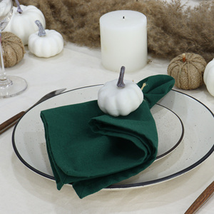 ผ้าเช็ดปากผ้าฝ้าย100% 18X18ผ้าลินินเนื้อนุ่มทนทานสำหรับใช้ในฟาร์มสมัยใหม่ใช้ในชีวิตประจำวันผ้าลินินสำหรับปูโต๊ะสีเขียวป่าซักได้ในฤดูใบไม้ผลิฤดูร้อน - Product Image 5