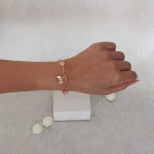 Rose Gold Weave Fashion <b>Charm</b> <b>for</b> <b>Bracelet</b> - Product Image 3