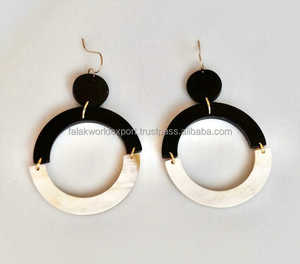 Nawe Fashion Meilleur cadeau pour les femmes Boucles d'oreilles en argent faites à la main en corne de buffle Nouvelle collection d'Inde pour accessoire de mariage - Product Image 2