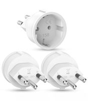 Adaptateur de voyage Allemagne-Suisse en matériau écologique, convertisseur de prise Schuko portable de type J