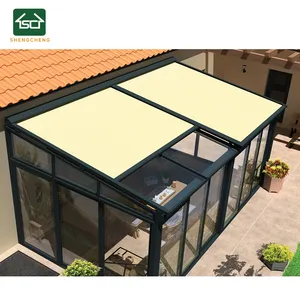 Skylightบังแดดกันสาดพับเก็บไฟฟ้าConservatoryกันสาดรีโมทคอนโทรลRoller Blinds Patioหลังคากันสาด