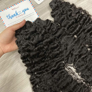 Extensions de cheveux humains vietnamiens, boucles birmanes, trame naturelle noire, boucles vierges, cheveux doublement tirés - Product Image 4