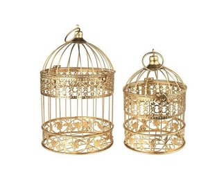 Cage à oiseaux décorative en métal Cage à oiseaux suspendue en fer de luxe Cage à oiseaux durable pour jardin, balcon extérieur et décoration de la maison - Product Image 6