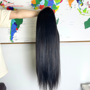 Pelucas de alta calidad superior, venta al por mayor, cabello humano virgen sin procesar, peluca Frontal de encaje completo HD, peluca Frontal de encaje transparente Natural humano - Product Image 6