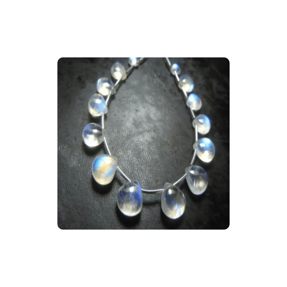 Hạt lỏng Moonstone đồ trang sức cầu vồng Moonstone Vòng cổ cầu vồng Moonstone hạt để làm đồ trang sức