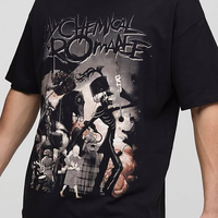 Vente chaude Promotionnel Noir Surdimensionné My Chemical Romance Licence T-Shirts Meilleur Prix Adulte Taille Summer Wear T-Shirt Pour Hommes