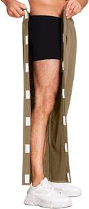 Pantalones de baloncesto para hombre, 2 cremalleras laterales, pantalones de chándal a presión, pantalones de cirugía para pierna con bolsillos - Product Image 2