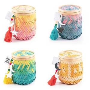 Accessoires complets Boîte à bonbons de célébration Gergean pour enfants Boîte de panier de rangement en bambou tissé Idée cadeau tendance Ramadan 2026 - Product Image 2