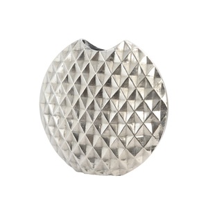 แจกันดอกไม้โลหะชุบนิกเกิลสีเงินขายดีที่สุดเหมาะสำหรับการแกะสลักของตกแต่งบ้านและโรงแรมทั่วโลก - Product Image 2