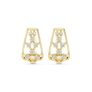 Pendientes de Aro Plateados con Diamantes de Corte Redondo, Pendientes Bali, Joyería Fina de Lujo para Mujer, Regalo de Aniversario - Product Image 3