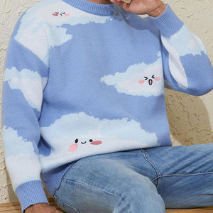 สเวตเตอร์ขนแกะระบายอากาศได้ดีสำหรับผู้ชายสเวตเตอร์โอเวอร์ไซส์ออกแบบได้ตามต้องการแฟชั่นฤดูหนาว - Product Image 2