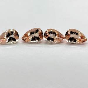 100% piedras preciosas sueltas de pera morganita de melocotón facetado de 11x15mm de alta calidad Natural para la fabricación de joyas - Product Image 1