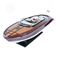 B089 - Modèle de bateau rapide Riva Rama en provenance du Vietnam, produits artisanaux pour la décoration de la maison, cadeaux personnalisés 94Lx26.7Wx28H cm