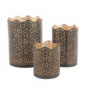 Antique Design <b>Black</b> & Gold <b>Metal</b> Votive <b>Candle</b> <b>Holders</b> For Event Party Wedding & Home Decor Handmade Iron Round Votive - Product Image 3