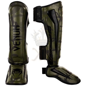 Protège-tibias professionnels en cuir PU sur mesure pour la formation de football et de football Service OEM ODM protège-tibias Instrat personnalisés - Product Image 1