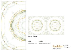 กระเบื้องพอร์ซเลนเคลือบเงา Golden Apex ขนาด 600x1200 มม. ลายหินอ่อน ทนทานต่อการสึกหรอ ป้องกันแบคทีเรีย เหมาะสำหรับตกแต่งภายในโรงแรม วิลล่า อพาร์ตเมนต์ - Product Image 2