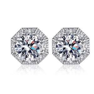NOVAMART Fine 2 Ct Glimmer Guard D/VVS1 Moissanite Stud <b>Earrings</b> Wholesale Export - Product Image 1