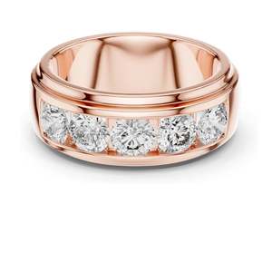 Bague pour femme en or 18 carats, 14 carats, 10 carats et argent, sertie de diamants de laboratoire ronds brillants de 1,75 carat, qualité VVS-VS, EF, CVD - Product Image 2