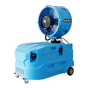 103 galloni ETL Party Rental Outdoor Black ventilatore a nebulizzazione oscillante serra industriale Swamp Cooler Water Mist Fans