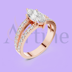 14K <b>Indian</b> Bridal <b>Ring</b> with Stone - Product Image 1