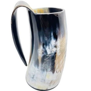 Auténtica taza real para beber logotipo personalizado cuerno de búfalo taza de cerveza hecha a mano vikingos cuerno taza ecológica estilo religioso mejor - Product Image 1