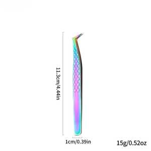 คีมคีบเพชรเคลือบสีแบบกำหนดเองปลายหยักป้องกันไฟฟ้าสถิตย์ปลายขนตา10มม. แหนบติดโลโก้ตามต้องการ - Product Image 3