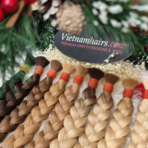 Extensiones de cabello humano de muchos colores vietnamita recto cutícula completa cruda a granel hecha en Vietnam 2024 - Product Image 1