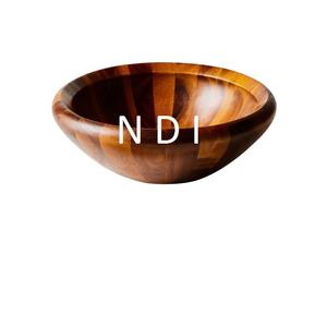 Cuenco para servir sopa ensalada forma redonda acabado Natural utensilios de cocina uso ecológico hecho a mano cuenco de madera para servir - Product Image 1