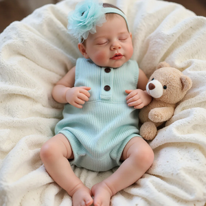 Babeside Liya ตุ๊กตาเด็กแรกเกิดนอน20นิ้ว, ตุ๊กตาผ้าไวนิลนุ่มและผ้าคอตตอนของเล่นเด็กทารกเหมือนจริงสำหรับเป็นของขวัญเด็ก - Product Image 3